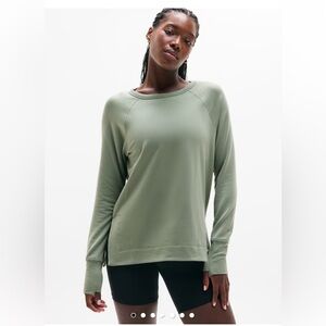 Athleta Coaster Luxe Recover Sweatshirt in Cacti M